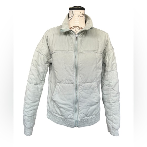 Allfenix Anthropologie Soft Sage Green Quilted Jacket size XS - Picture 3 of 11
